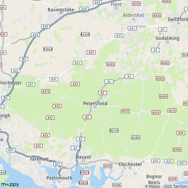 Map Clanfield map of Clanfield (PO8 0) and practical information